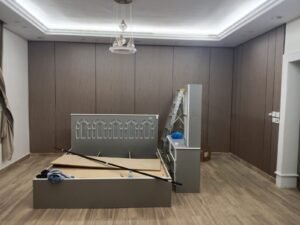 بديل الشيبورد لجدار غرفة النوم مع خزائن
