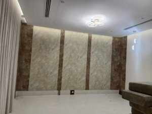 بديل الشيبورد لجدار الصالة بتصميم رخامي