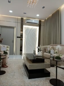 بديل الشيبورد لجدار المدخل مع مرآة